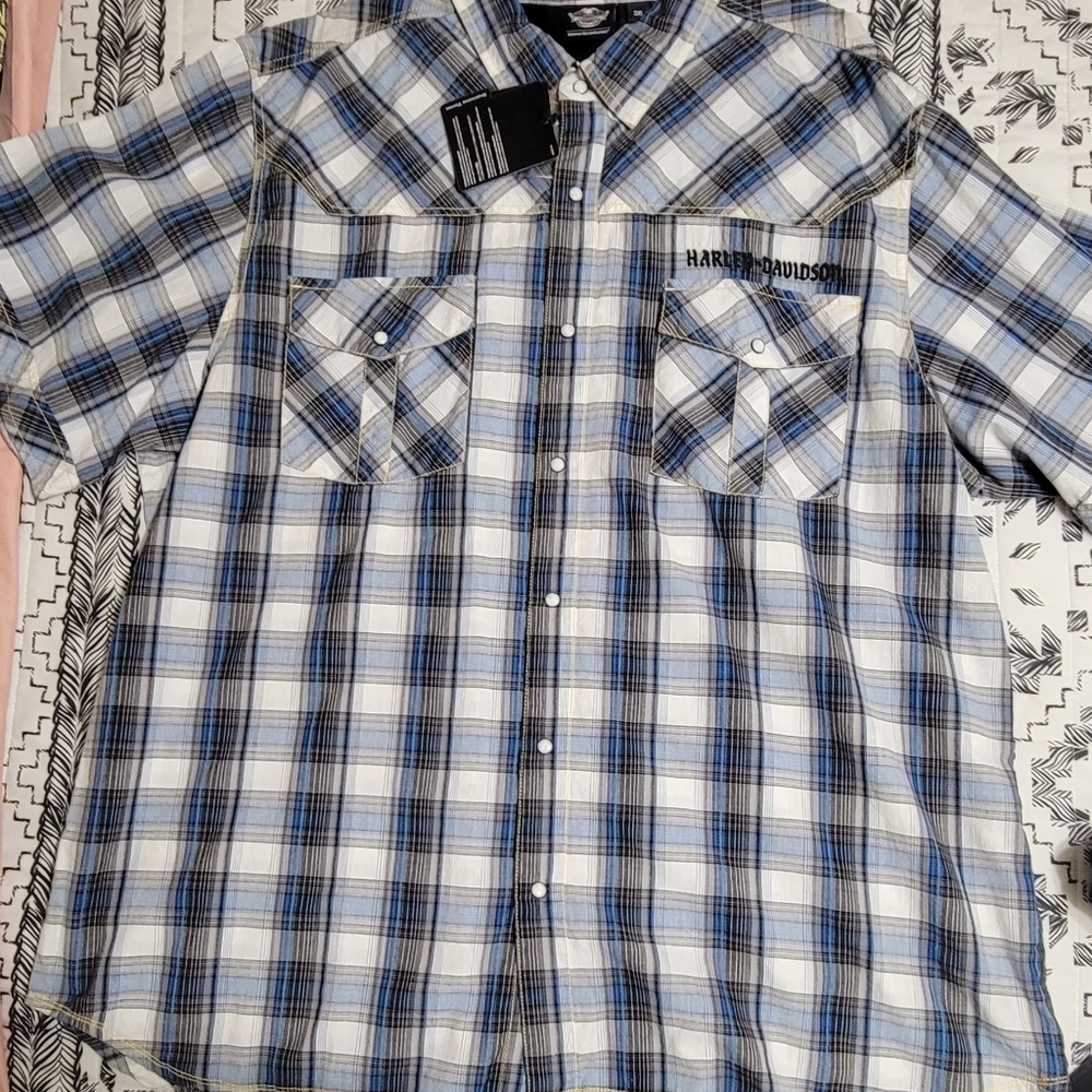 Men's Harley Davidson Button Up Shirt